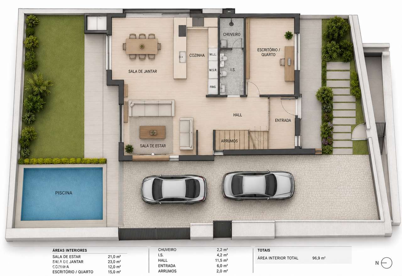 Moradia T4 com piscina - Grande imagem: 4/5
