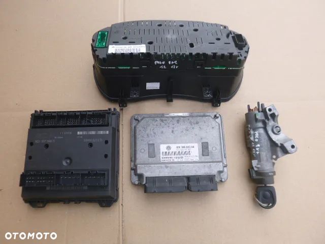ZESTAW STARTOWY STACYJKA KOMPUTER IMMOBILIZER LICZNIK VOLKSWAGEN POLO 9N LIFT 1.2 05- - 34
