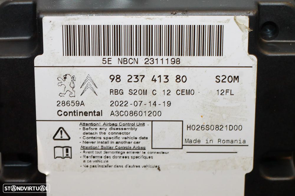 CENTRALINA DE AIRBAG CITROËN C3 - 5