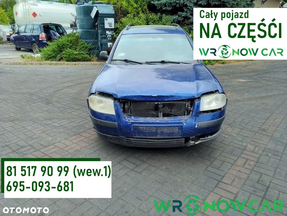 Volkswagen Passat B5 FL (00-05r.) 1.9 TDI 130KM. Silnik AWX Skrzynia FRK/ELN/DQS/FRF lakier C5X LC5X 8J.Cały na części. GWARANCJA !!!  Przód Tył Zestaw Komplet Drzwi Klapa Zderzak Błotnik Maska Grill Atrapa Szyba Pas Lampa Lusterko Boczki Fotel Kanapa Kokpit Deska Rozdzielcza Przełącznik Włącznik Sterownik Przewody Wiązka Instalacja Moduł Komputer Czujnik Listwa Pompa Alternator Wtryski Głowica Rozrusznik Kompresor Sprzęgło Dwumas Silnik Skrzynia ABS Klimatyzacji Paliwa Wspomagania Kolektor Turbina Przepustnica Zawór Chłodnica Koło Hak Belka Sanki Zawieszenie Mcpherson Półoś Amortyzator Wydech Tłumik Zacisk Most - 1