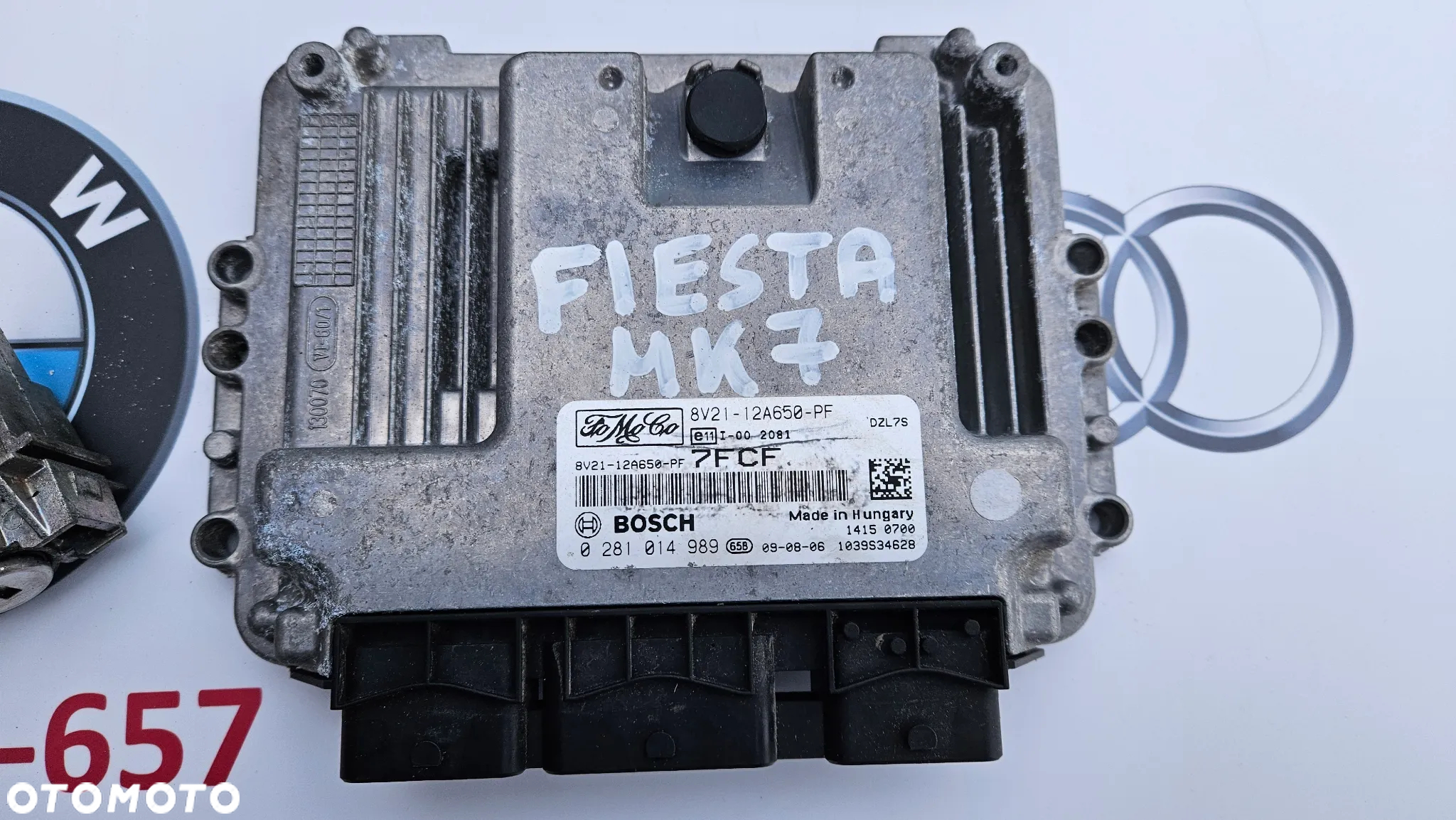 Ford Fiesta MK7 1.6 TDCI 90 KM HHJD Zestaw startowy do odpalenia Licznik Komputer 8V2112A650PF - 2