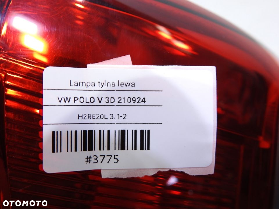 LAMPA LEWA TYLNA TYŁ VW POLO V 6C 3D LIFT - 10
