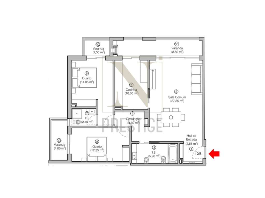 Apartamento T2 na Figueira da Foz - Grande imagem: 4/4