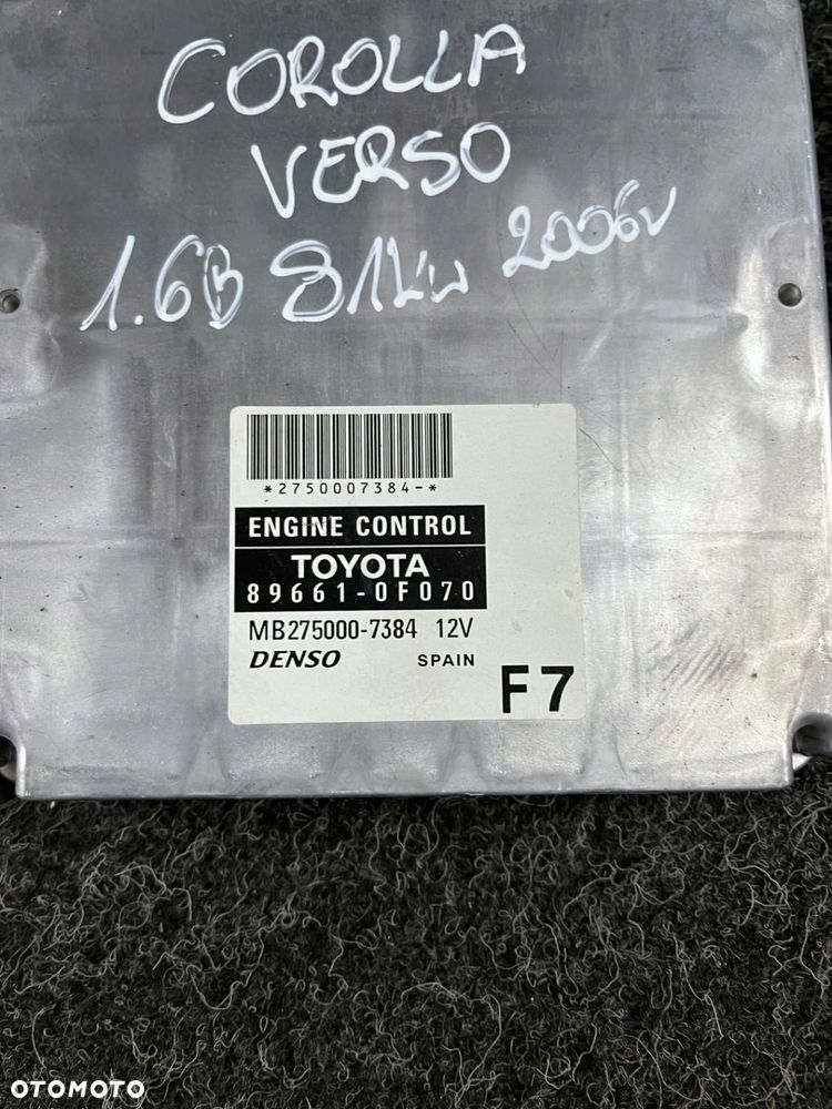 toyota corolla verso 1.6b komputer sterownik silnika 896610F070 - 2