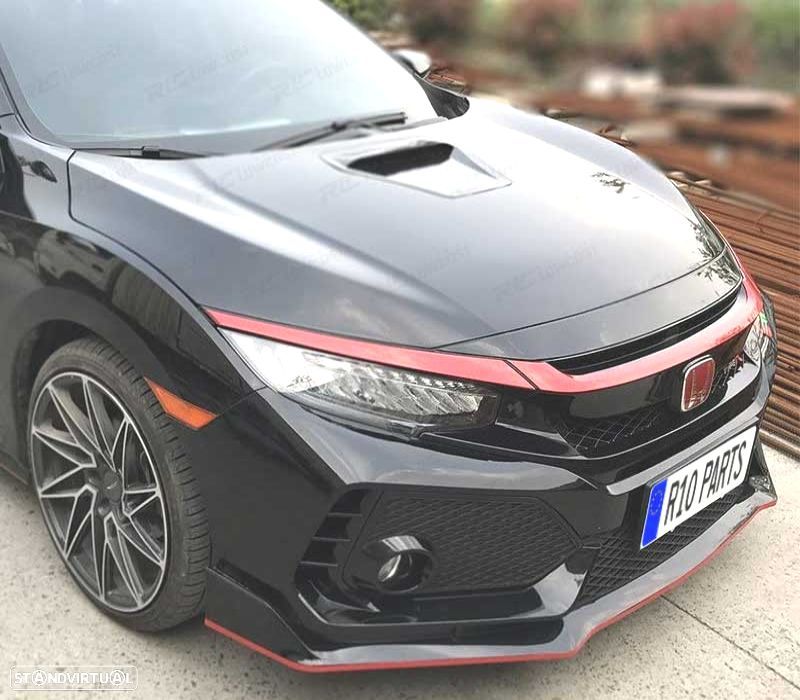 FRISOS HONDA CIVIC 16-20 LOOK TYPE R VERMELHO - 2