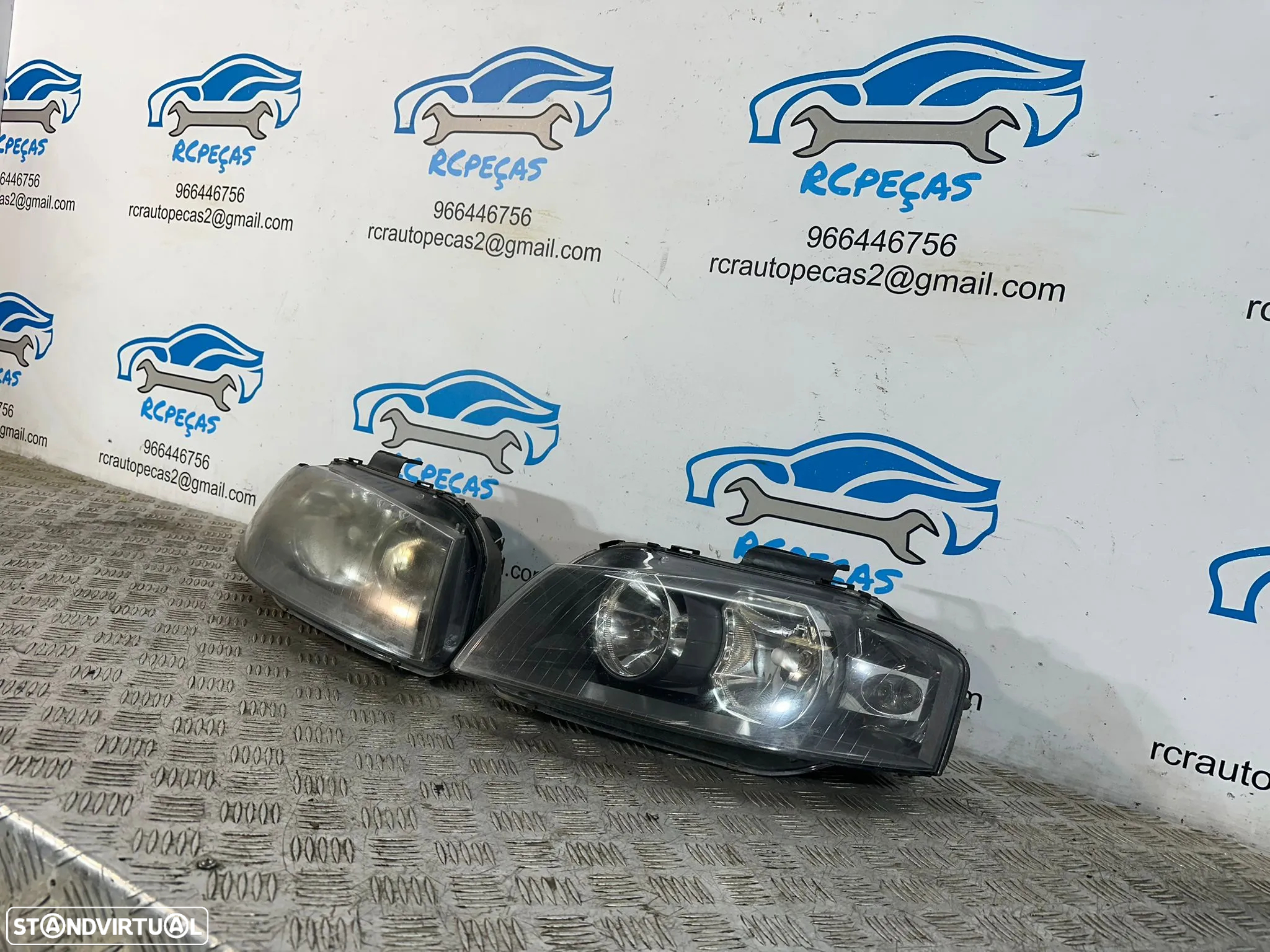 .Conjunto Oticas Farois Frontais Frente Original Audi A3 8P Halogéneo 2003 - 2010 8P0941003L 8P0941004L - 4