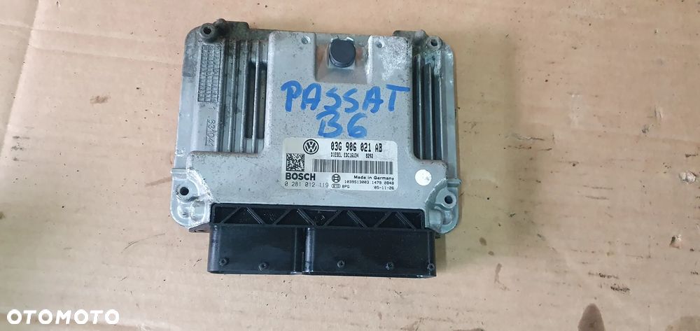 Komputer sterownik silnika VW Passat B6 2.0 TDI 03G906021AB 0281012119 - 1