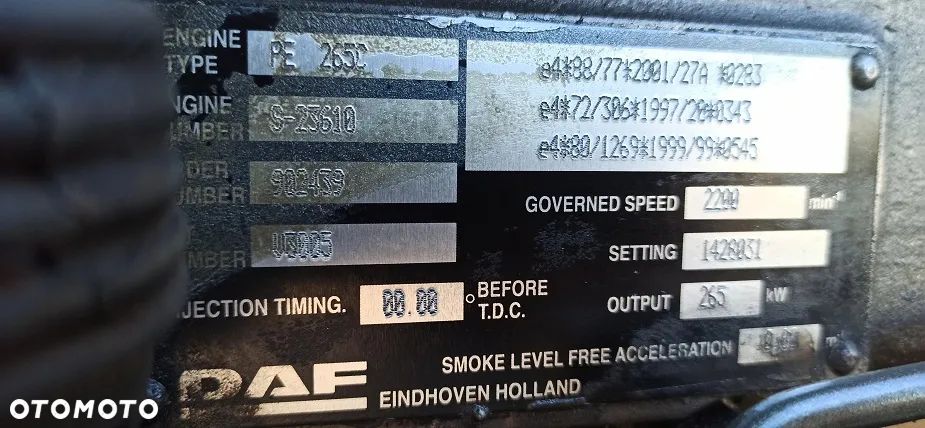 Silnik DAF CF XF  360KM  PE265C 2004 - 3