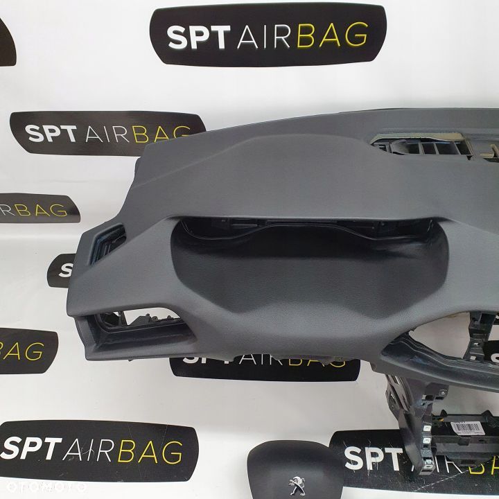 PEUGEOT 308 T9 DESKA ROZDZIELCZA KONSOLA KOKPIT PULPIT PODUSZKI AIRBAG AIR BAG PASY KIT SET - 2