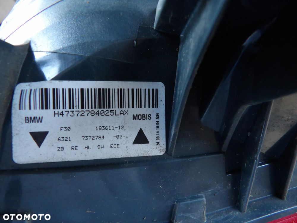 BMW - F30 - PRAWA LAMPA TYLNA - EUROPA - 7372784 - 3