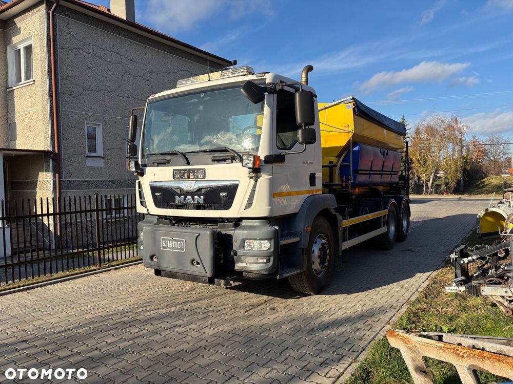MAN TGM 26.290 6X4BB PIASKARKA SOLARKA pług schmidt - 5
