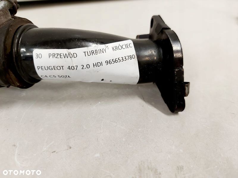 peugeot 407 2.0hdi przewód turbiny króciec - 2