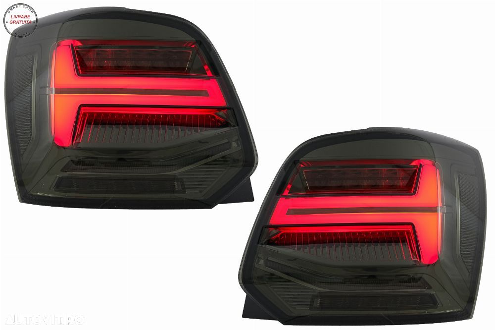 Stopuri Full LED VW POLO 6R 6C 61 (2011-2017) Semnal Dinamic Vento Look Fumuriu- livrare gratuita - 2
