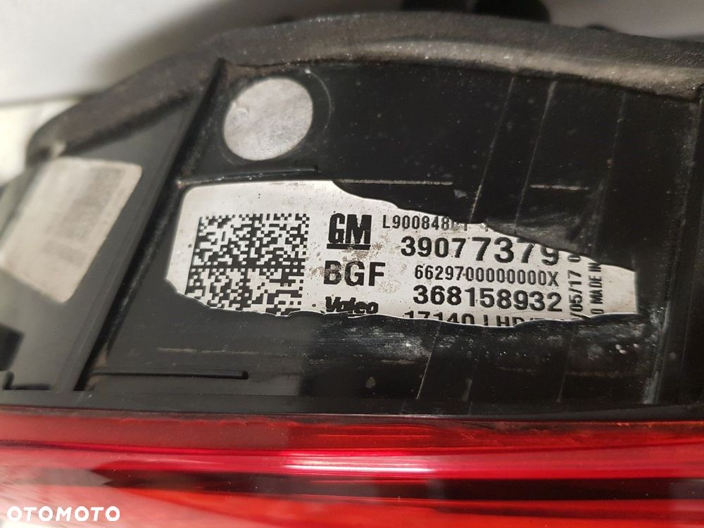 ORYGINALNA LAMPA TYLNA PRAWA W KLAPE PRAWY TYŁ OPEL ASTRA K 5 V KOMBI 15-19 39077379 - 5