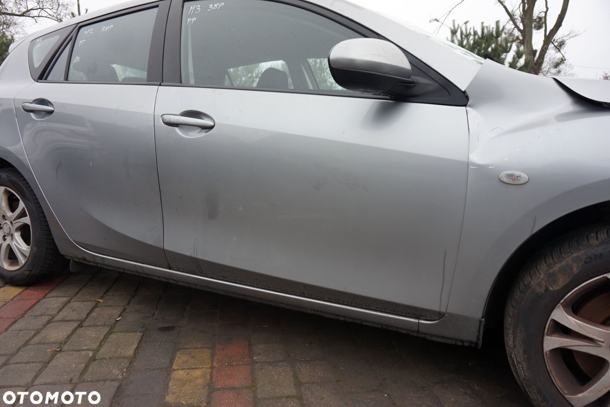 DRZWI PRZEDNIE PRAWE 3 II BL 5D HB 38P  SREBRNY MAZDA 2009-2013 - 3