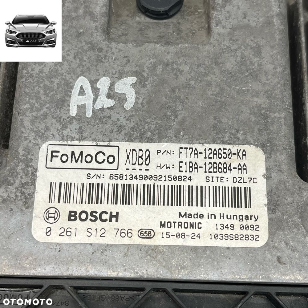 STEROWNIK SILNIKA 1.0 ECOBOOST FORD TRANSIT COURIER FT7A-12A650-KA - 2