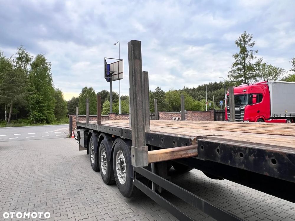 Schwarzmuller Schwarzmuller platforma z Niemiec poszerzana rozciągana z kłonicami, słupkami oś skrętna oś podnoszona idealna - 9