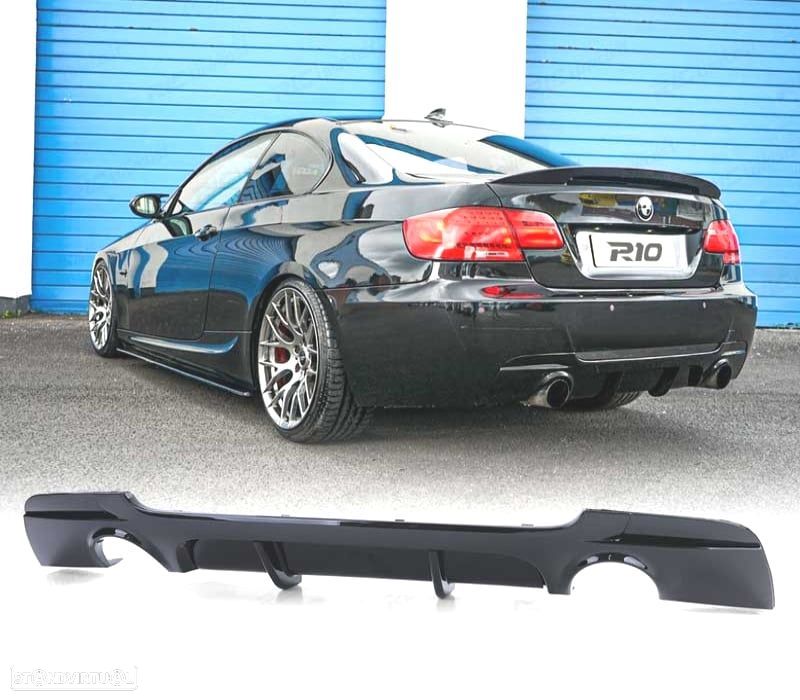 DIFUSOR BMW E92 E93 COUPE CABRIO 06-14 LOOK M PERFORMANCE PRETO BRILHANTE - 1