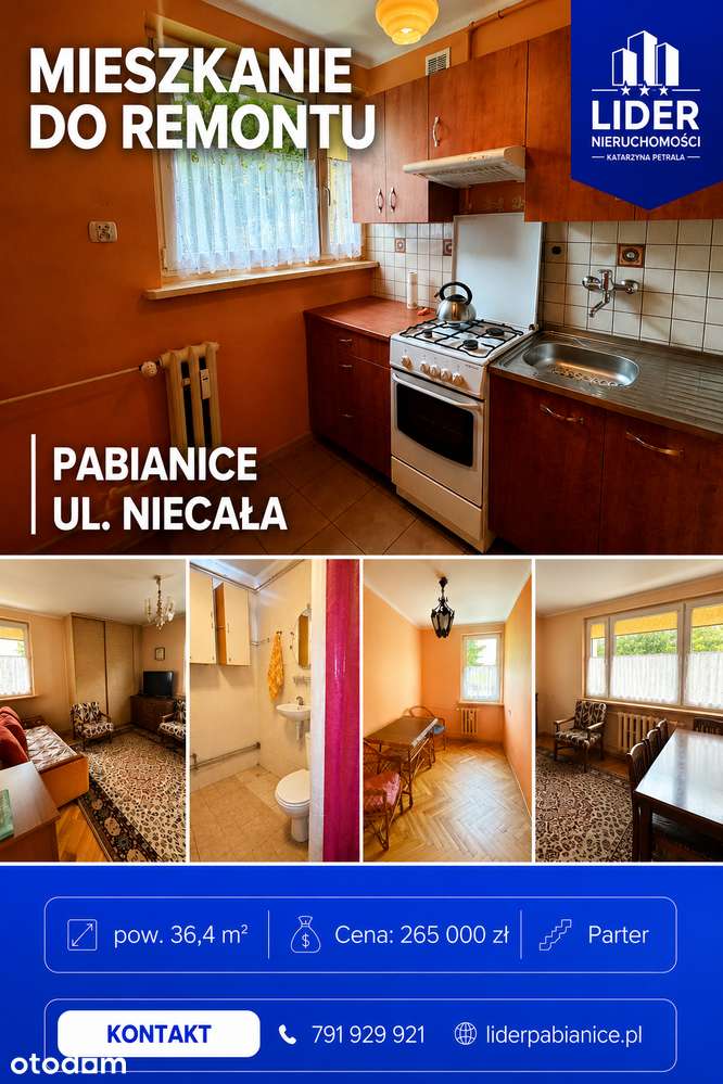 Mieszkanie do remontu - Pabianice, ul.Niecała