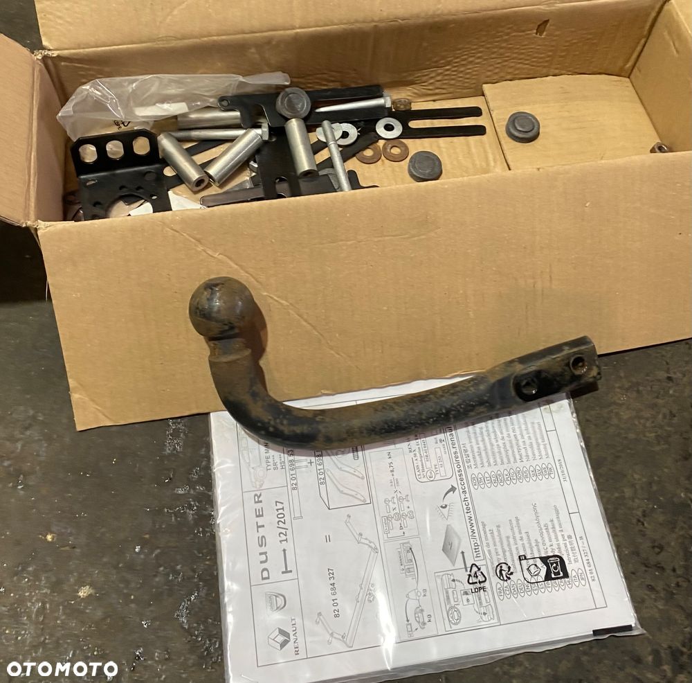 DACIA DUSTER 1 I , II 2 LIFT  ORYGINALNA KULA holownicza HAKA HAK HOLOWNICZY KOŃCÓWKA STALOWA - 2