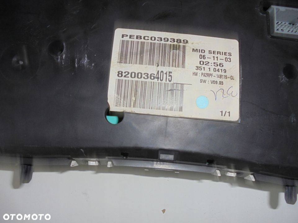 LICZNIK ZEGAR MEGANE II 8200364015 - 6