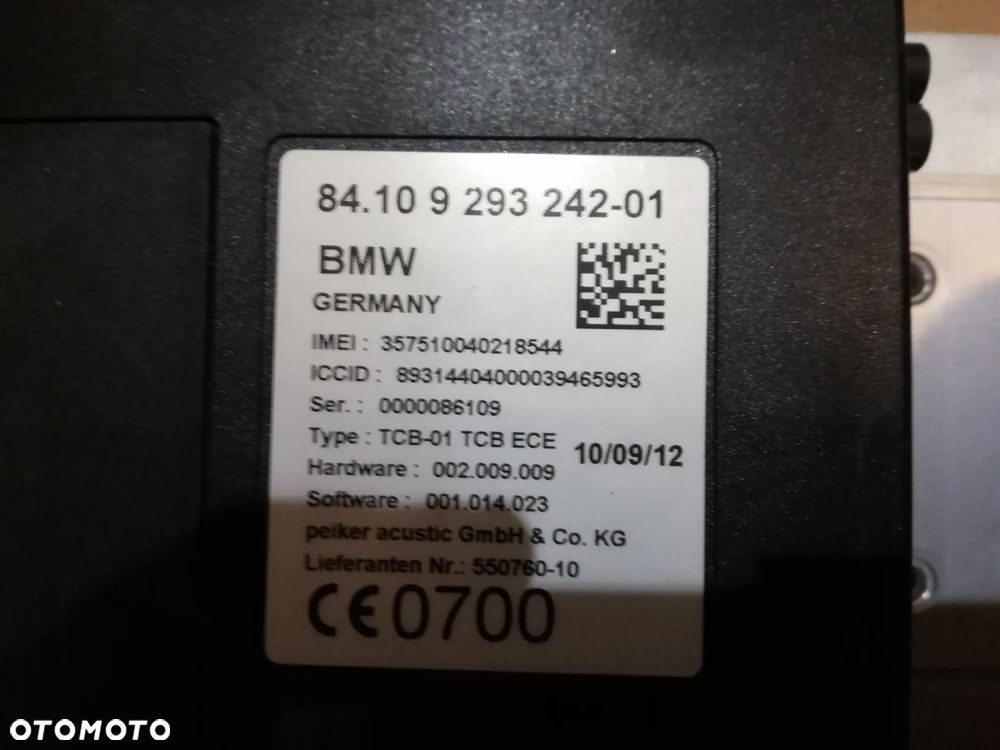 MODUŁ TELEMATIK 9293242 BMW F10 - 2