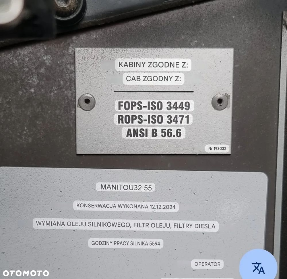 Manitou MRT3255+ PRIVILAGE Ładowarka Teleskopowa 32metry 5630 mtg Kosz (Pilot 2 funkcje) Wciągarka hydr. Widły. Jak Nowa z Norwegii! 2017r. KLIMA Webasto post. Kamera DEKRA 2026r. Po serwisach 100h temu! skręt 4 koła. Auto-poziomowanie! jazda szybka wolna. Zero luzów wycieków! - 22