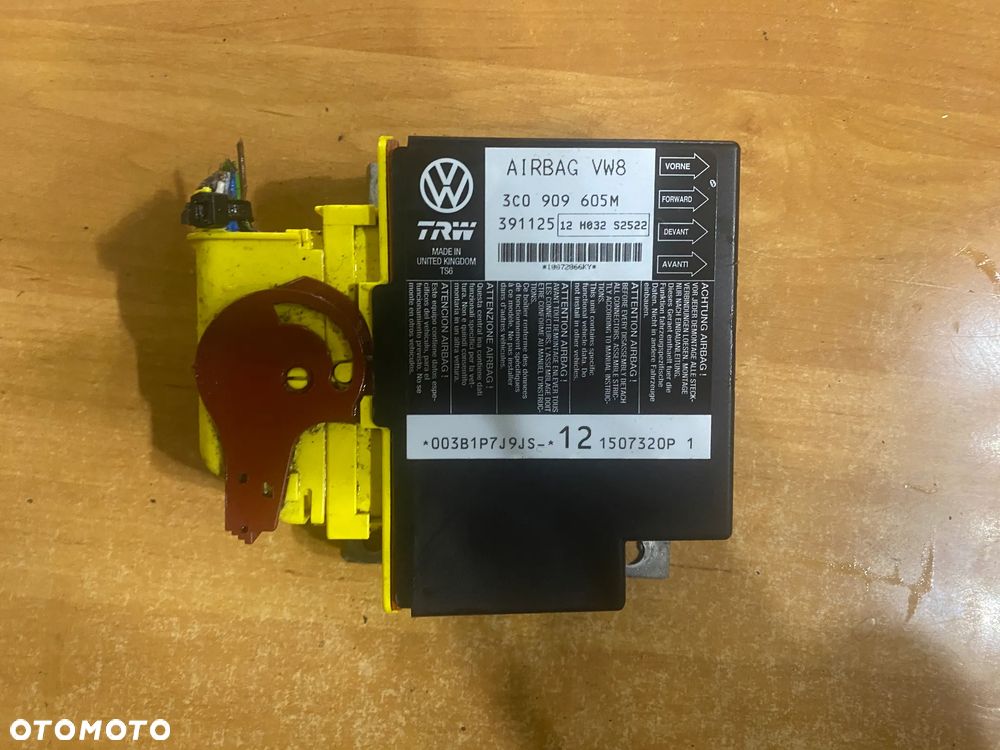 MODUŁ SENSOR PODUSZEK AIRBAG VW PASSAT B6 3C0909605M - 1
