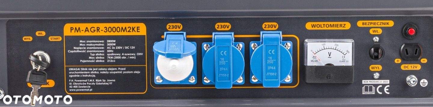 AGREGAT PRĄDOTWÓRCZY SPALINOWY 4-SUW 3000W AVR ROZRUCH AGR-3000M2KE 2x0,6L - 12