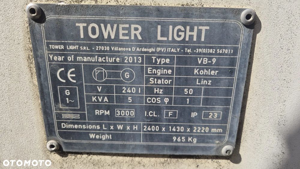 Inny MASZT OŚWIETLENIOWY, PRĄDNICA, GENERATOR MOBILNY, WIEŻA, MASZT RĘCZNY, TOWER LIGHT - 6