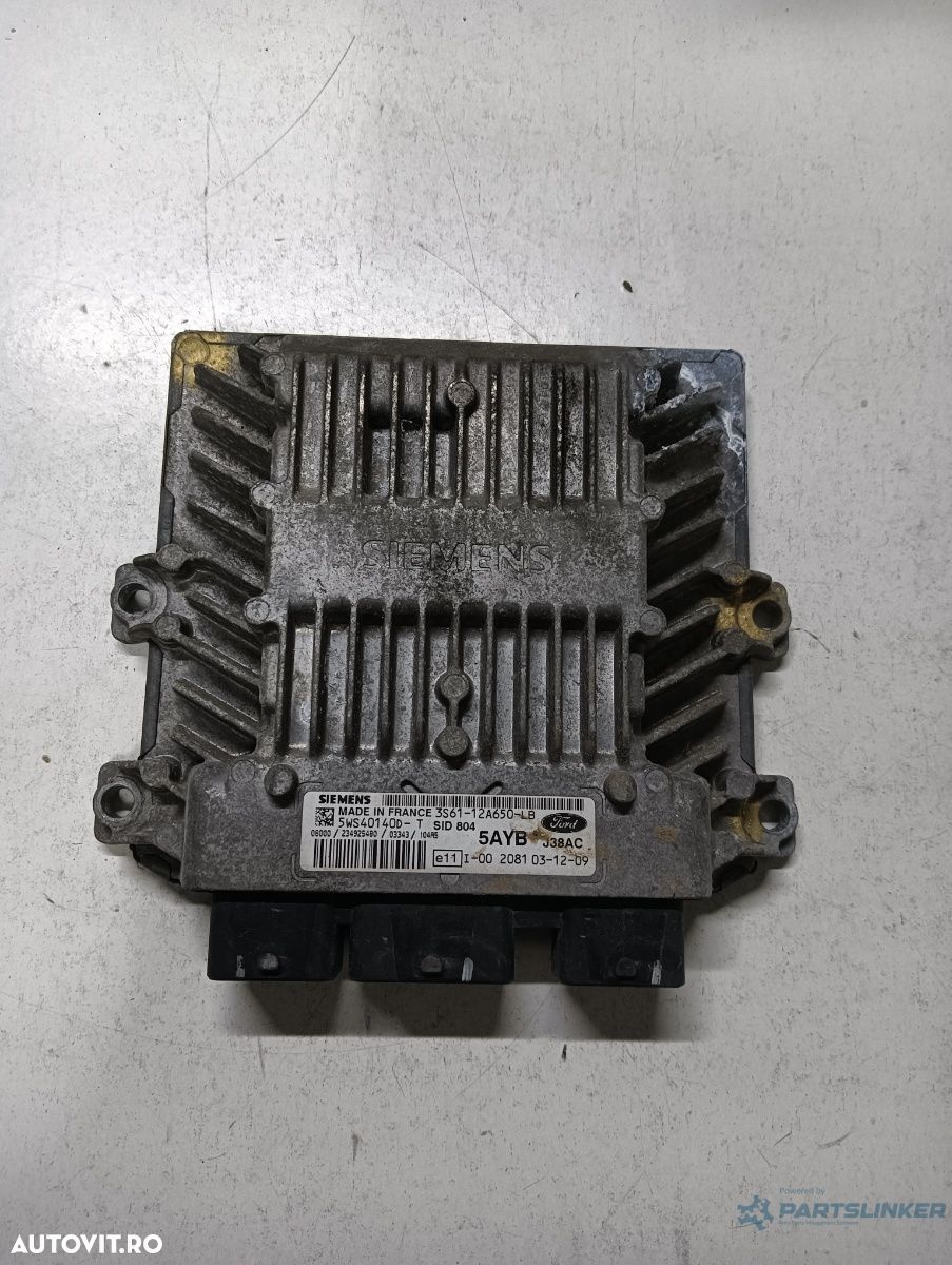 ECU modul/unitate de control motor FORD FIESTA V JH_, JD_ 2001 - 2010 TDCi F6JA, F6JB 3s6112a650lb - 1