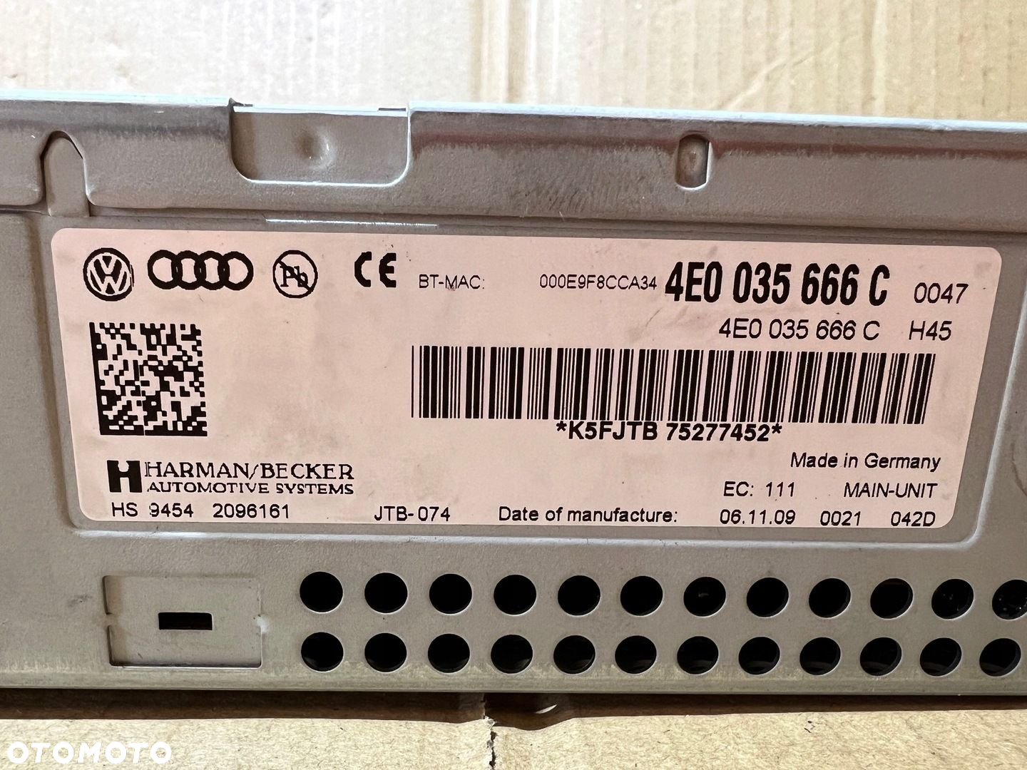 AUDI A6 C6 A4 B8 CZYTNIK KART SD MULTIMEDIA MMI NAWIGACJA 4E0035666C - 9