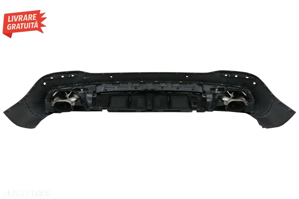 Difuzor Bara Spate cu Ornamente Evacuare Crom Mercedes GLE W167 SUV (2019-Up) GLE5- livrare gratuita - 7
