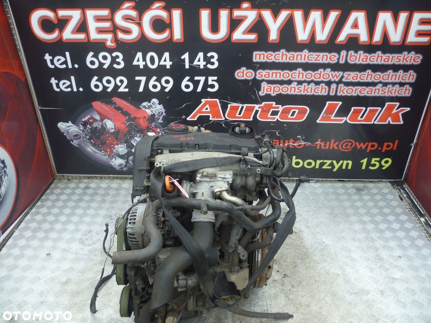 SILNIK KOMPLETNY AUDI A4 B7 2.0 TDI BLB 164 TYS  UKŁAD WTRYSKOWY - 1