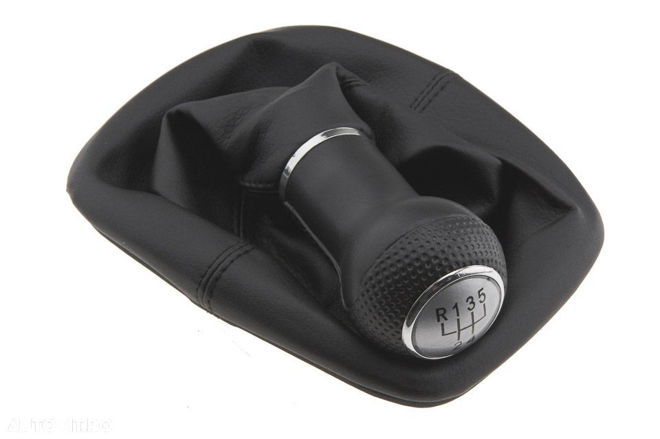 Maner schimbator viteze cu rama si manson Vw Bora 1998-2005, Golf 4 1998-2005, Seria 5 Viteze- Argintiu, NTY GZB-VW-007 - 1