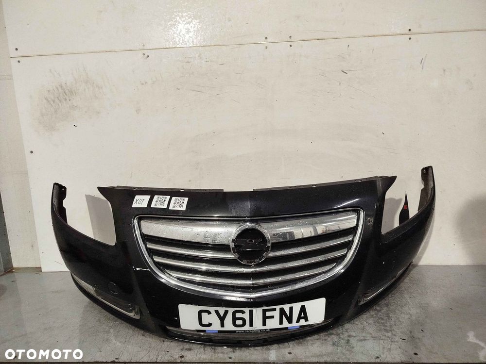 + ZDERZAK PRZÓD PRZEDNI OPEL INSIGNIA I A 1 Z22C CZARNY HALOGENY - 1
