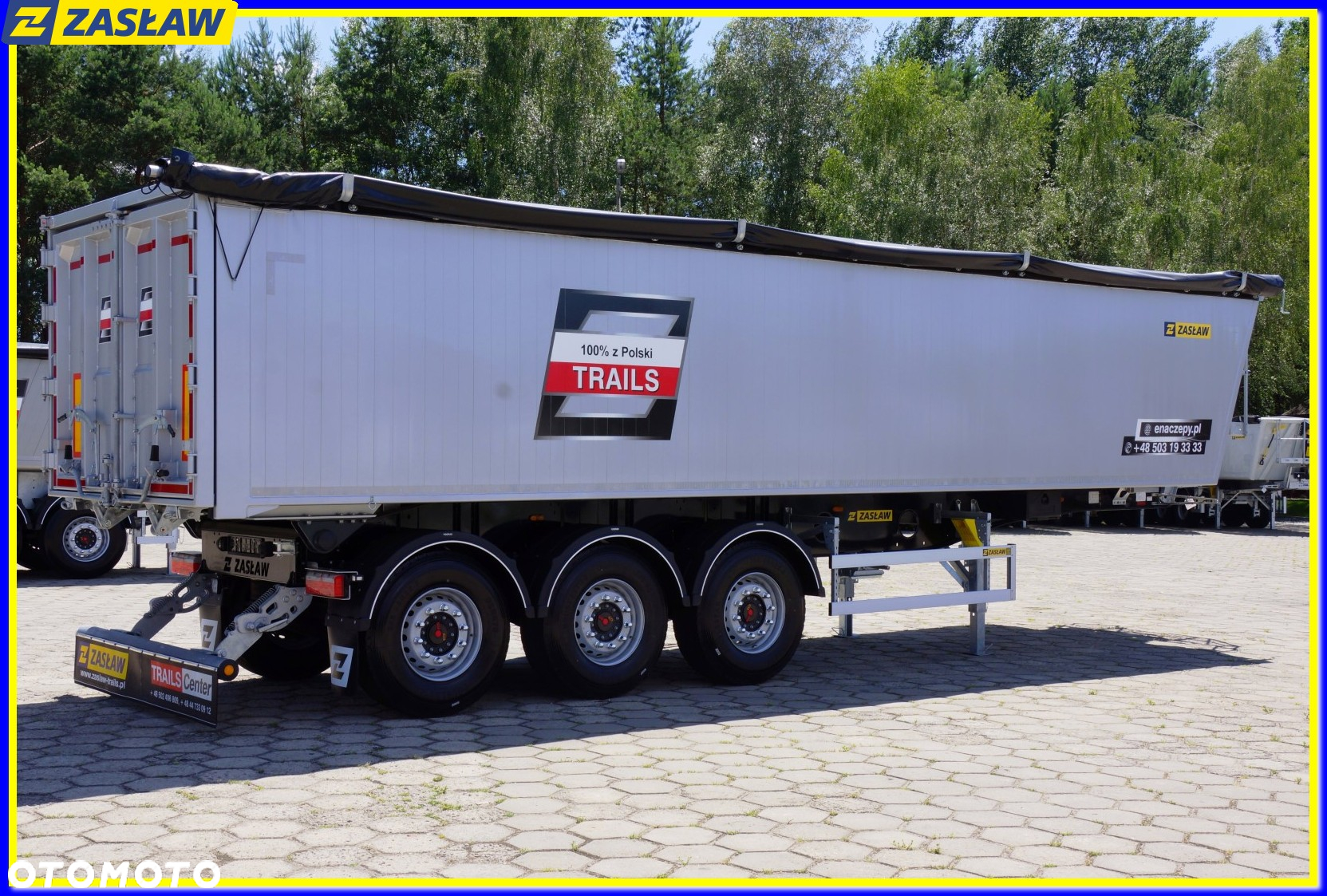 Zaslaw 45 m³ / 9,70 m naczepa wywrotka LIGHT KL-DRZWI!! - 9