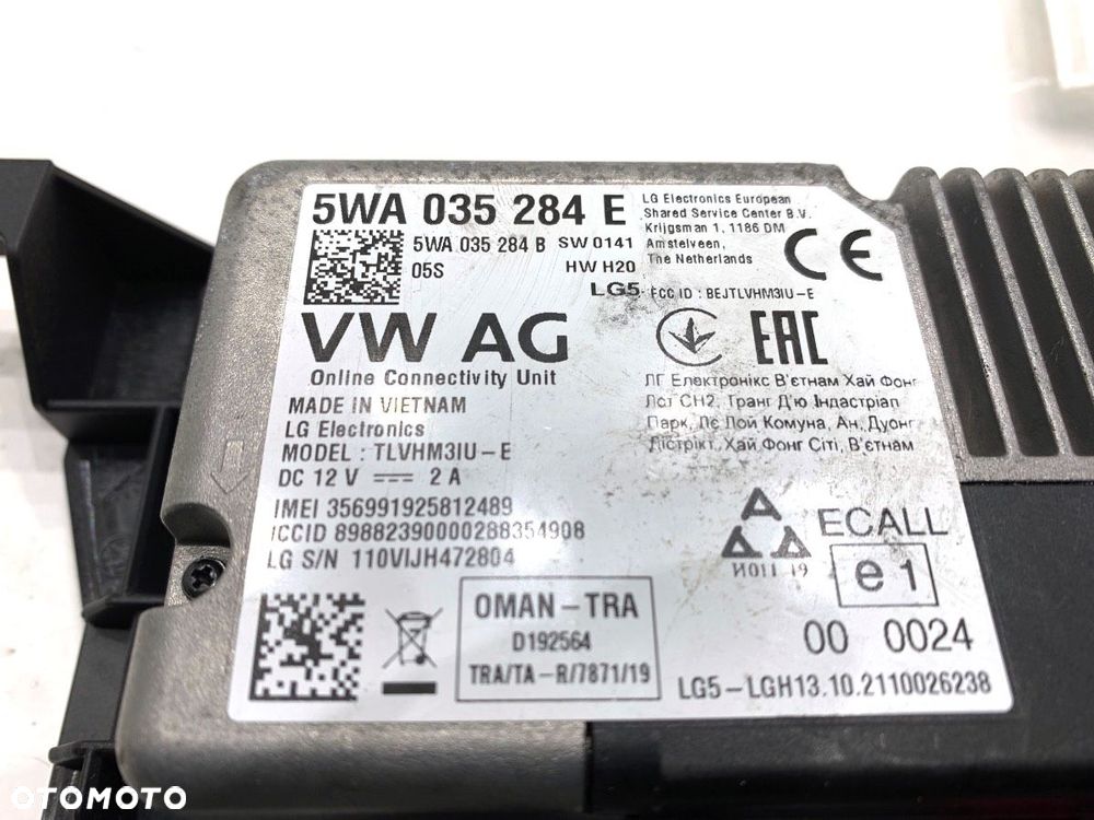 MODUŁ BLUETOOTH  VW PASSAT B8 (3G2, CB2) 2014 - 2022 2.0 TSI 4motion 206 kW [280 KM] benzyna 2015 - - 4
