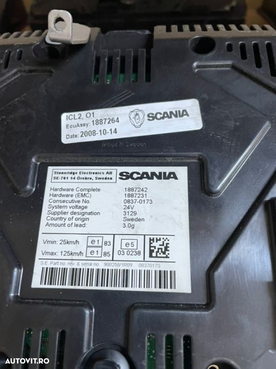 ceasuri de bord scania euro5 1887264 - 2