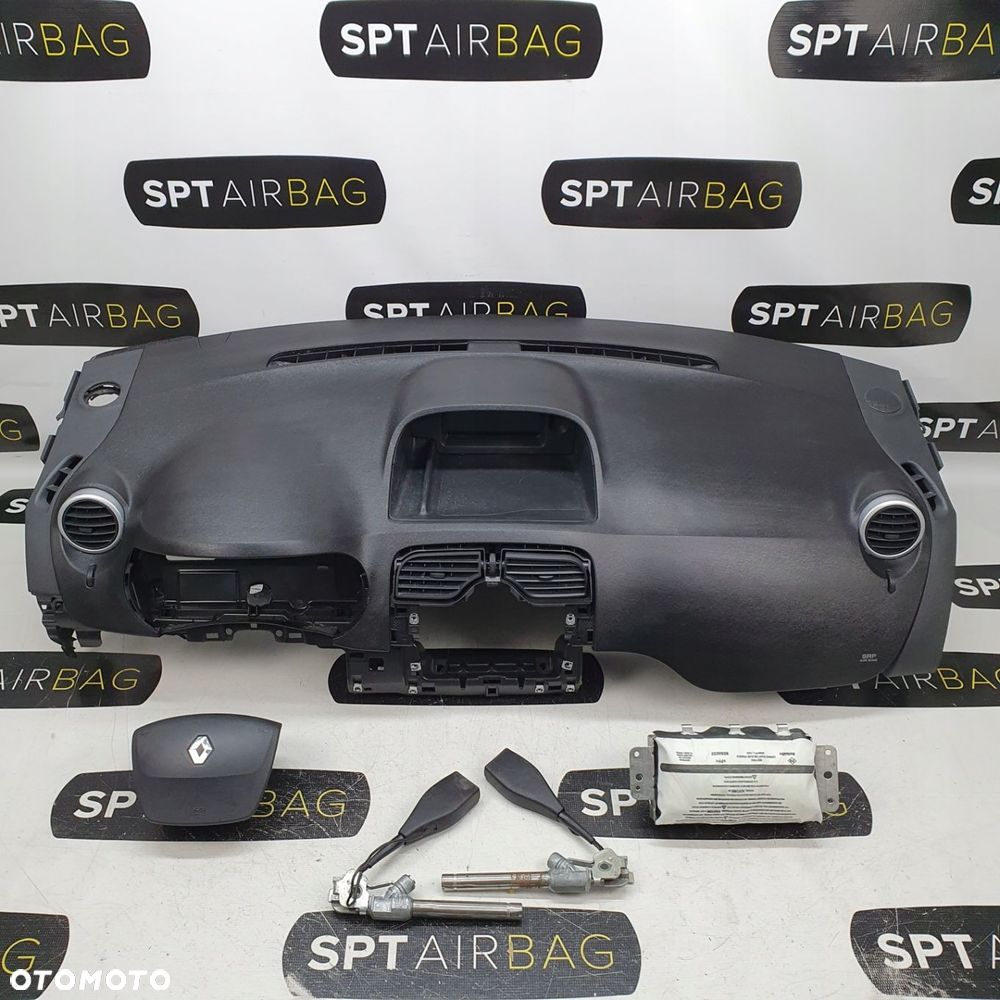 RENAULT KANGOO LIFT DESKA ROZDZIELCZA KONSOLA KOKPIT PULPIT PODUSZKI AIRBAG AIR BAG PASY KIT SET - 1