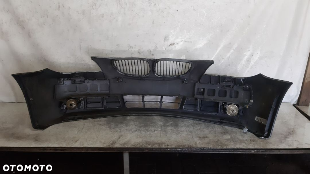 ^ ZDERZAK PRZÓD PRZEDNI DO BMW SERII 5 E60/E61 PDC HALOGENY SPRYSKI XENON SPACEGRAU SZARY - 5