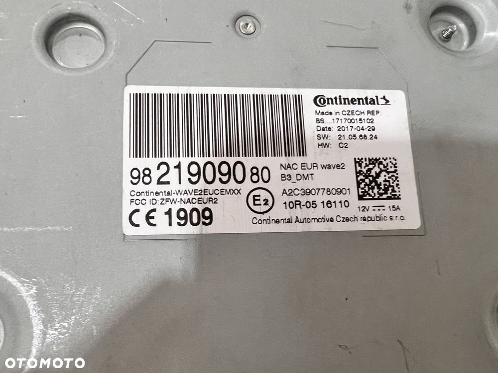 NAWIGACJA NAC WAVE2 9821909080 kodowanie - 2