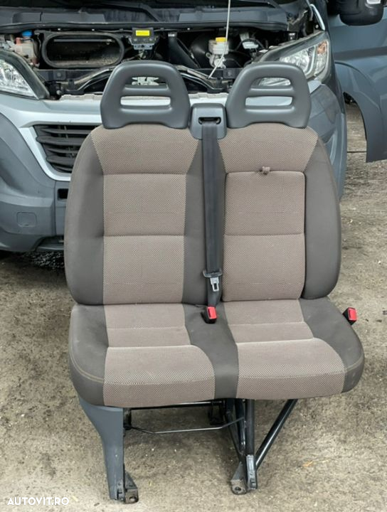 bancheta 2 locuri scaun pasager Fiat ducato model nou Peugeot boxer Citroen Jumper 2016 scaune scaun pasager dreapta 2 locuri doua persoane cu centura si suport compatibile cu mai multe modele de dube - 3