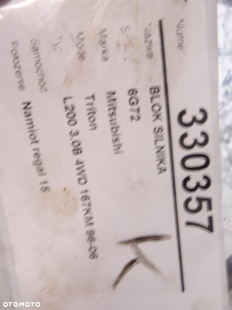 BLOK SILNIKA - 391.00 PLN - MITSUBISHI L200 / TRITON (KA_T, KB_T) 2004 - 2016 2.5 DI-D 4WD (KB4T) - 5