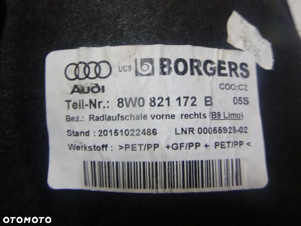 audi a4 b9 nadkole przód prawe nowe oryginał - 2