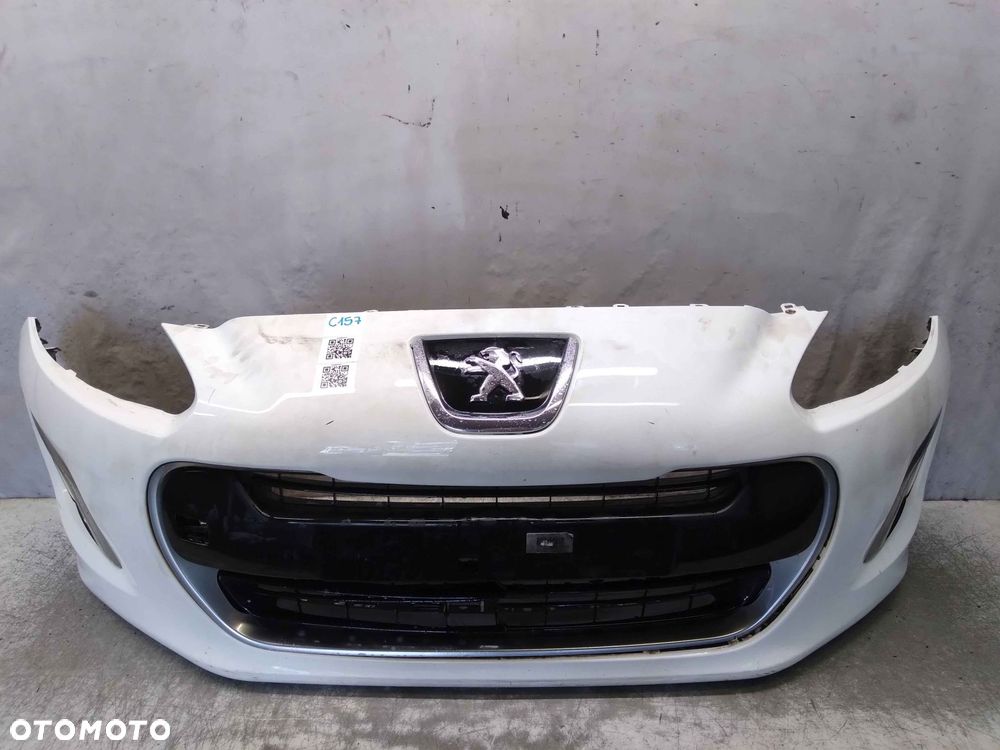 ^ ZDERZAK PRZÓD PRZEDNI PEUGEOT 308 LIFT FL EWPA BIAŁY HALOGENY