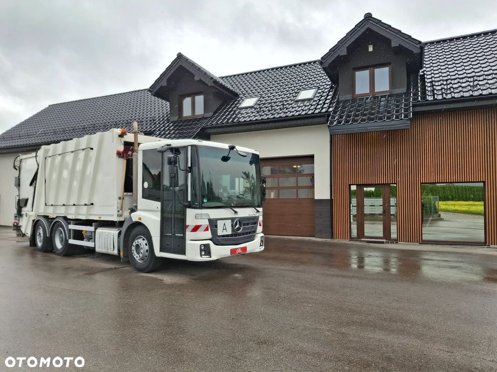 Mercedes-Benz Econic 2630 Śmieciarka Euro 6 FAUN Variopress 522 Zoeller 22m3 3 Osie Tylna Oś Skrętna WAGA MOBA Ważenie Odpadów Zawieszenie Pneumatyczne Centralne Smarowanie Zabudowy - 1