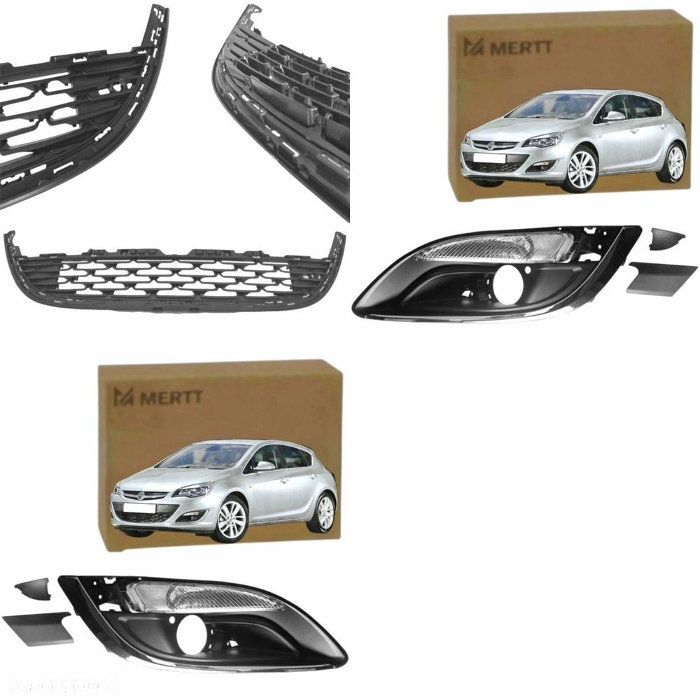 Atrapy zderzaka przód Opel Astra J Facelifting 12-15 kierunkowskazy migacze - 2