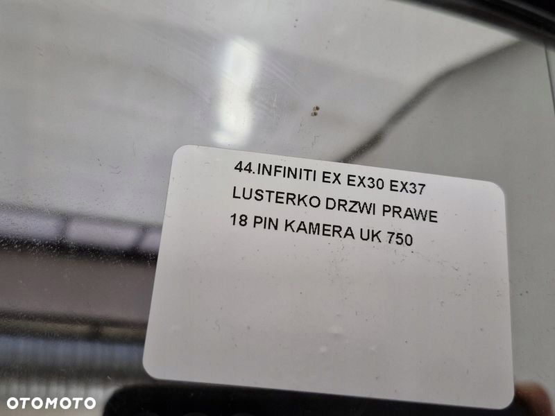 INFINITI EX EX30 EX37 LUSTERKO DRZWI PRAWE 18 PIN KAMERA UK - 12