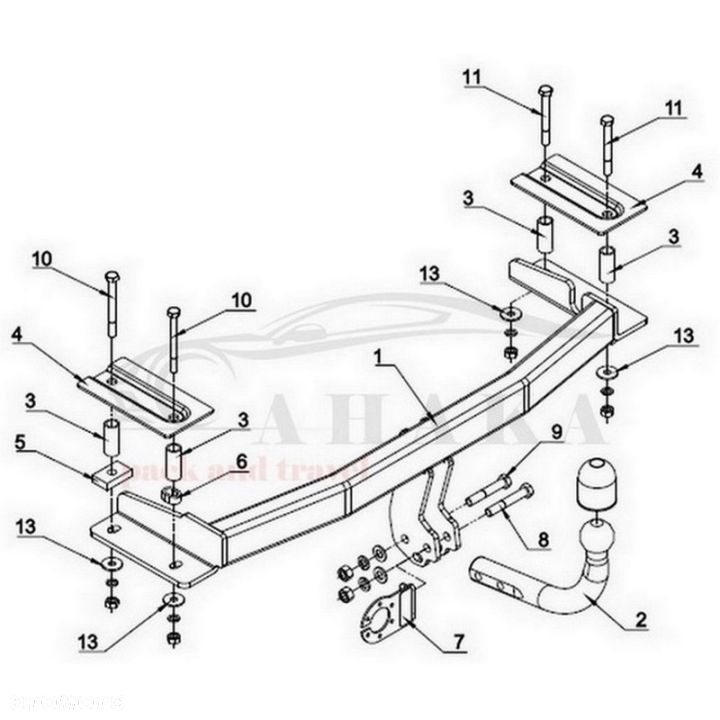 Hak Holowniczy Odkręcany Do Ford Fiesta Hatchback 1996-2002 - 4